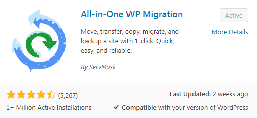 All-in-one WP Migration plugin.
Free services boost your online business.